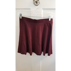 Burgundy skater skirt